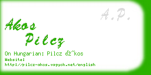 akos pilcz business card